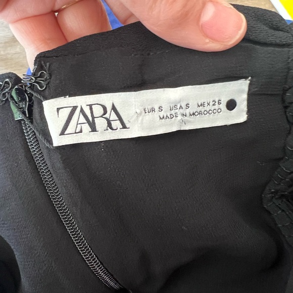 Zara woman’s black Ruched halter mini dress - Picture 16 of 16